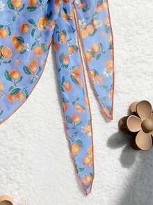 Elavelle Women's Random Print Tie-Front Cover-Up, Spring/Summer - Multicolor - View 6