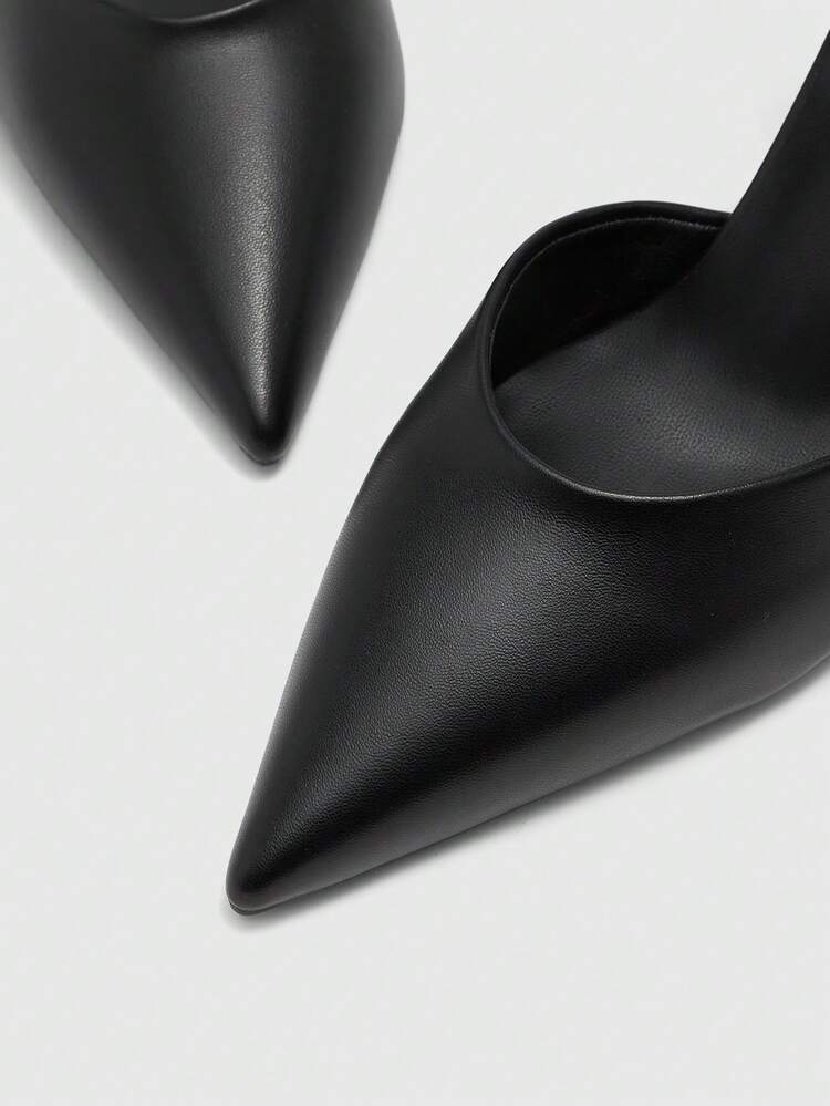 CUCCOO BIZCHIC Women Shoes Pointed Thin High Heel Black Back Ankle Strap Simple Classic Women's High Heel Shoes Daily Versatile Commuter Temperament Fashion Party Banquet Women's Shoes