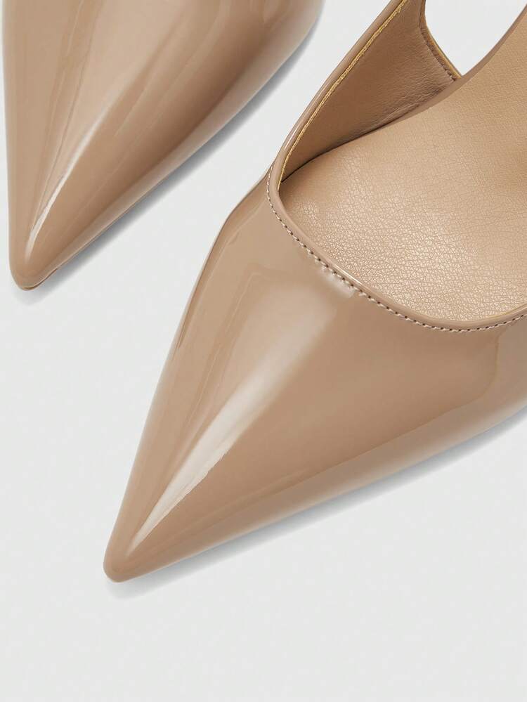CUCCOO BIZCHIC Women Shoes Pointed Thin High Heel Apricot Fashion Basics Daily Versatile Commuter To Work Shopping Women's High Heel Shoes Slingback Shoes Women's Shoes