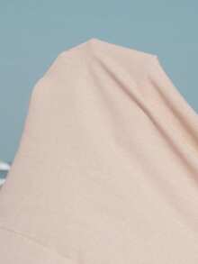 Aveloria Modichic 新款时尚休闲V领系带不对称中长连衣裙 - 卡其色 - 查看 4