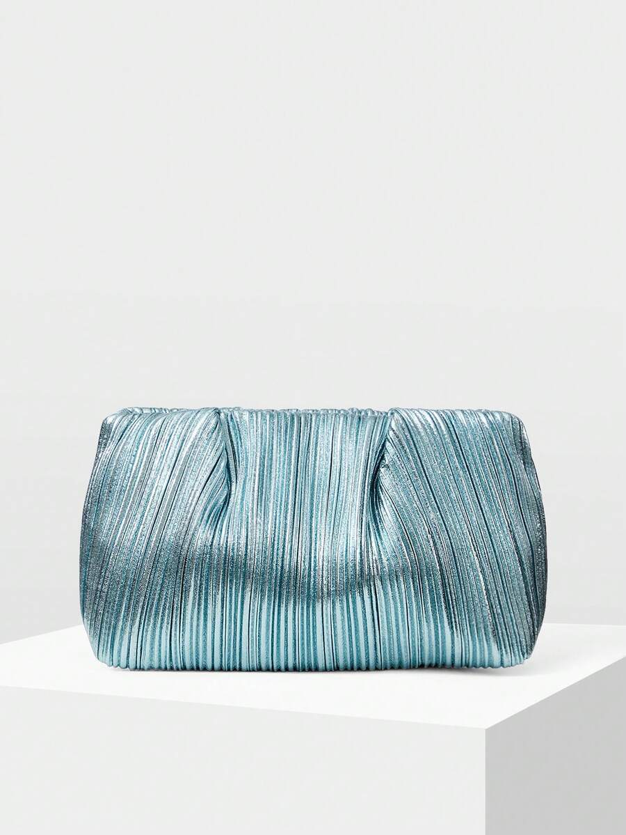 MOTF PREMIUM LADIES CLUTCH BAG, EXQUISITE PARTY AND DINNER BAG, COMMUTER DAILY DRESS MATCHING - Light blue - View 1