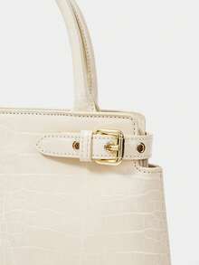 SHECARRY Túi xách nữ quai ngang, thích hợp đi học, du lịch, công sở, thanh lịch, tinh tế, có thể xách tay hoặc đeo chéo, họa tiết da báo. - Màu be - Xem 6