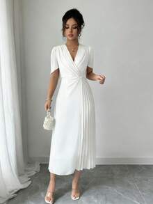 Women Midi Dresses - 白色的 - 查看 4