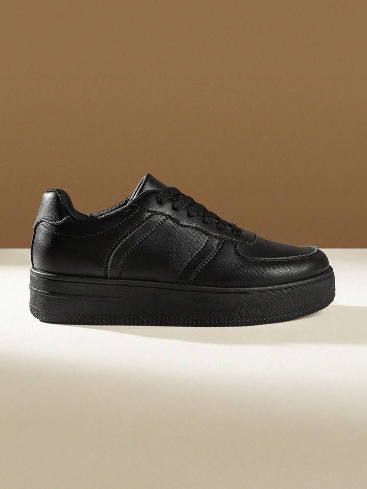 CUCCOO EASI Fashionable Platform Lace-Up Casual Shoes For Women With Waterproof Toe, Autumn & Spring For And New Year Holiday Vibe Fall And Winter Tainers