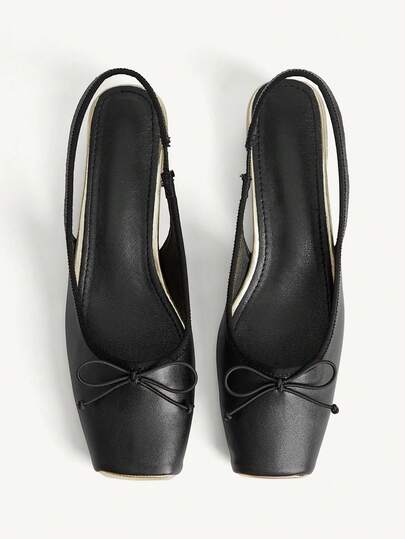 CUCCOO CHICEST 女士高跟鞋，方头，黑色蝴蝶结，配色协调，优雅时尚，舒适