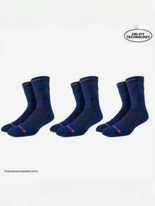 3 pares de calcetines de baloncesto de colores mixtos, calcetines con fondo de toalla para hombres, calcetines de compresión para fútbol, running y actividades al aire libre - Multicolor - Ver 7