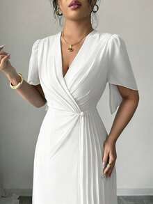 Women Midi Dresses - 白色的 - 查看 5