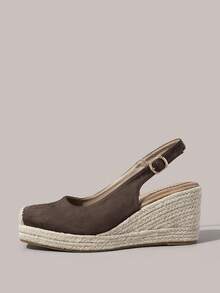 Styleloop Women's Wedge Heel Platform Sandals, A Must For Vacation Travel, Bohemian Style Wear - Brown - View 3