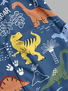 PopScrub 卡通恐龙印花休闲简约工作服上衣 - 彩色 - 查看 5