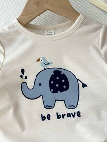 LMoss Kids Set de 2 piezas de pijama informal y holgado con estampado de dibujos animados para bebé niño, adecuado para el verano - Multicolor - Ver 3