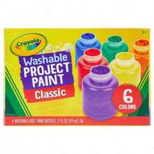 CRAYOLA Washable Paints - Assorted Colours (Pack Of 6) | Perfect For Any Arts & Crafts Needs - Easily Washable | Ideal For Kids Aged 3+ - Multicolor - View 10