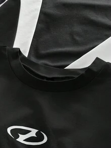 AXEPEAK Set de 3 camisetas de manga corta con cuello redondo y estampado de color contrastante para hombres - Multicolor - Ver 3