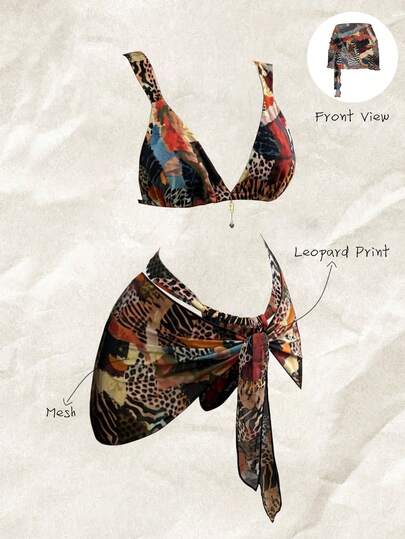 Elavelle 女士随机印花系带罩衫，春夏款