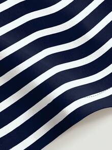 Resyla Casual Colorblock Striped Short Sleeve T-Shirt, Summer - Multicolor - View 5