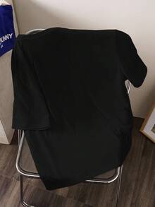 TOM & JERRY X SHEIN Áo thun ngắn tay nữ cổ tròn in chữ hoạt hình, kiểu dáng thường ngày, đa năng. - trắng - Xem 2