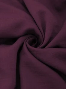 Ceyna 女士单竹结亚麻衬衫领前襟纽扣胸袋腰带蝴蝶结下摆侧开衩落肩长款衬衫裙，安哥拉红，优雅复古法式办公室通勤商务度假休闲海滩街头简约百搭下午茶派对春夏紫色衬衫裙紫色连衣裙女士衬衫裙加大码衬衫裙梅子色连衣裙女士衬衫裙加大码紫色连衣裙曲线休闲连衣裙加大码休闲连衣裙 - 紫紅色 - 查看 6