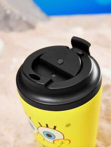 SpongeBob SquarePants | SHEIN 360 Ml / 12 Oz Leak-Proof Stainless Steel, Convenient To Carry, Portable Cup - Yellow - View 7