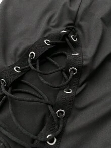 Maweii Quần legging lửng dệt kim có dây rút, kiểu dáng gợi cảm dành cho nữ, thích hợp cho kỳ nghỉ hè, đi dạo phố. - Nhiều màu - Xem 8