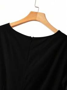 GlowEve CURVE White Elegant Commuter Comfortable Plus Size Jumpsuit - Black - View 3