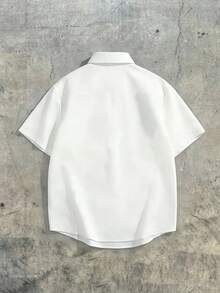Men's Gothic Print Short Sleeve Shirt Spring/Summer - White - View 2