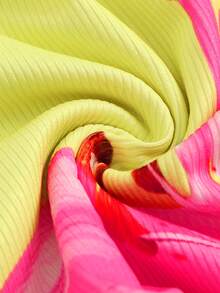 Bellisia Áo tắm liền thân dáng cao, không gọng, họa tiết in kỹ thuật số, kiểu dáng mùa xuân/hè, thích hợp cho kỳ nghỉ biển. - Màu vàng - Xem 8