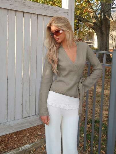 Sydney Algeri 女士系带宽松休闲开衫，百搭