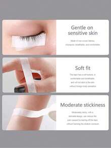 10 rollos de cinta adhesiva para extensiones de pestañas, parches transpirables y blancos debajo de los ojos, sin pelusa, cinta adhesiva para mapeo de pestañas, aislamiento, suministros profesionales de maquillaje para salón - Blanco - Ver 4