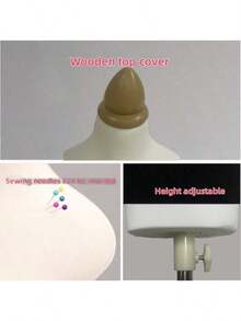 1PC Mini Sewing Human Form Mannequin With Square Base, Clothing Display Teaching Props - Beige - View 4