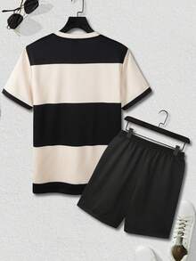 Manfinity CasualCool Conjunto de camisetas de manga corta para hombre, adecuadas para uso casual y reuniones al aire libre - Caqui - Ver 2