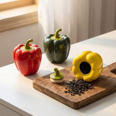 Cirelle 1 hũ đựng tiêu và trà bằng gốm sứ trang nhã, kín hơi và bảo quản thực phẩm theo phong cách Trung Hoa, dùng để bảo quản rau củ lâu dài, trang trí phòng khách theo phong cách truyền thống, hoàn hảo để trang trí bàn ăn và đựng đồ dùng, thích hợp để cất giữ đồ dùng trong nhà bếp và phòng khách.