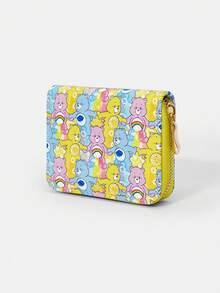 SHEIN X Care Bears 1 件装印花彩虹熊短款钱包简约拉链女士零钱包 - 多色9 - 查看 2