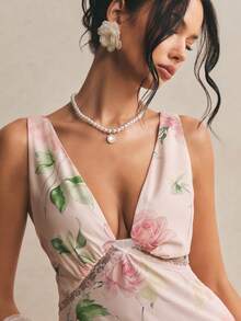 Poéselle 女士优雅印花无袖连衣裙，夏季 - 彩色 - 查看 4