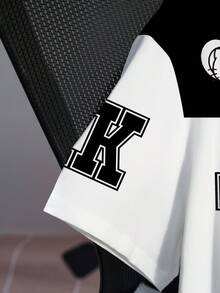 HELLO KITTY AND FRIENDS | SHEIN Plus Size Summer Casual Colorblock Cartoon Letter Print T-Shirt - White - View 5