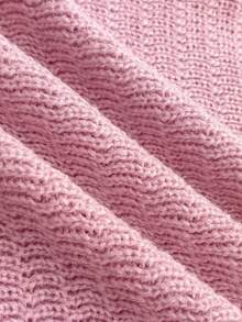 Soleia Women's Vacation Casual Asymmetric-Shoulder Sweater Vest & Shorts 2 Pieces Set - Pink - View 7