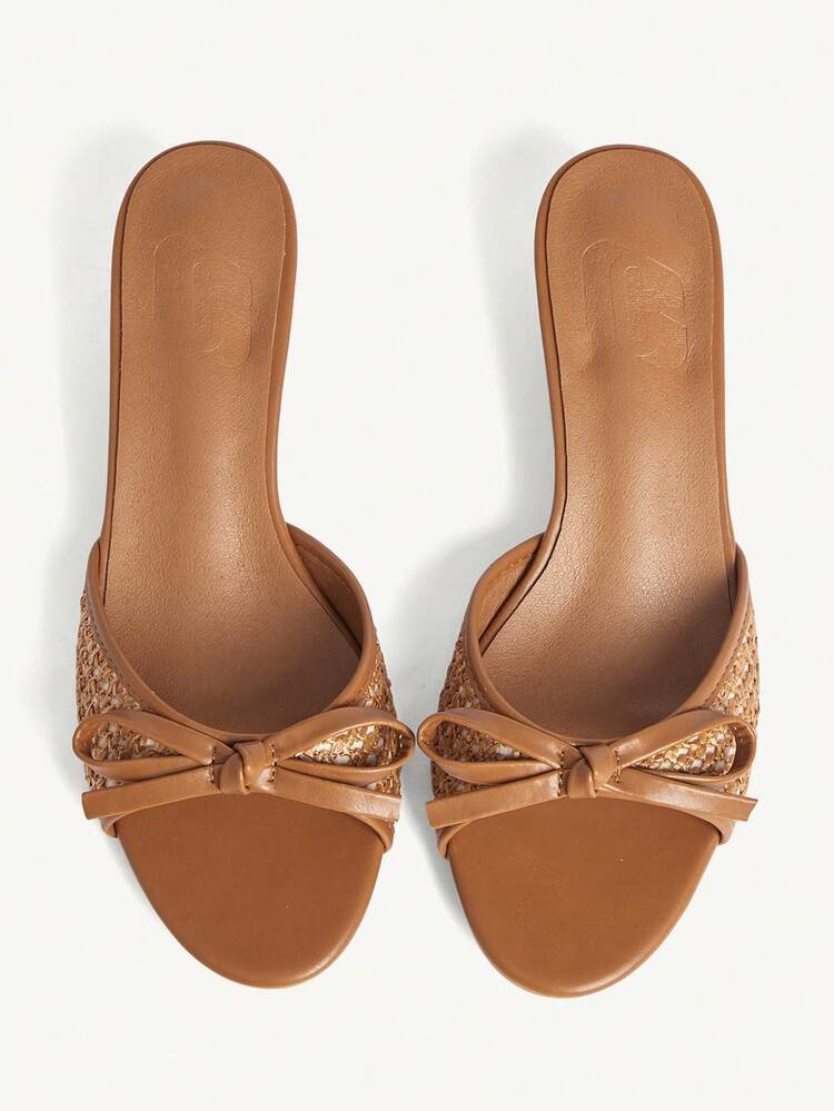 CUCCOO CHICEST Women Shoes Pink Bow Design Elements Fashion Comfortable Kitten And Slippers