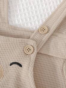 Cozy Pixies Bộ đồ 2 món cho bé trai họa tiết gấu hoạt hình, chất liệu mềm mại, cổ tròn, tay dài, áo len chui đầu và quần yếm. - Nhiều màu - Xem 7