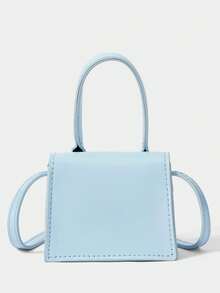 SHECARRY Mini Top Handle Satchel Bag - Light blue - View 4