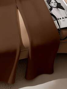 Franclia Pantalones rectos elegantes de oficina blancos para mujer - Óxido marrón - Ver 4