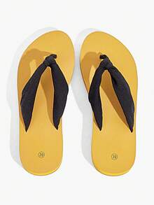 Grefit Chanclas de mujer, suela de alta elasticidad, suave y cómoda, con soporte de arco, sandalias gruesas antideslizantes, adecuadas para el hogar, la playa y las vacaciones - Negro - Ver 5