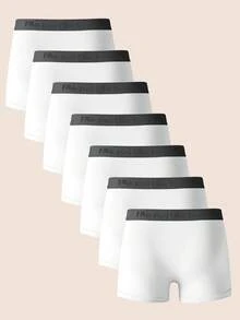 EverLounge Quần lót boxer nam 7 chiếc/gói, in chữ phối màu tương phản, thoải mái. - Nhiều màu - Xem 2