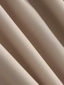 SHEIN Franclia 女士百搭优雅通勤休闲连体裤上衣配腰带，可搭配半裙、短裤、阔腿裤，两件套，春夏款 - 卡其色 - 查看 3