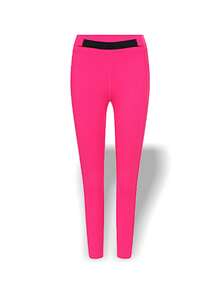 Alo Yoga Sports Leggings HI-WAIST 7/8 VISIONARY Sweat Absorption Breathable Lightweight Solid Good Elasticity Easy To Wash Yoga Outdoor Women Rose Pink W51027R - NEON PINK S - Rose pink - View 1