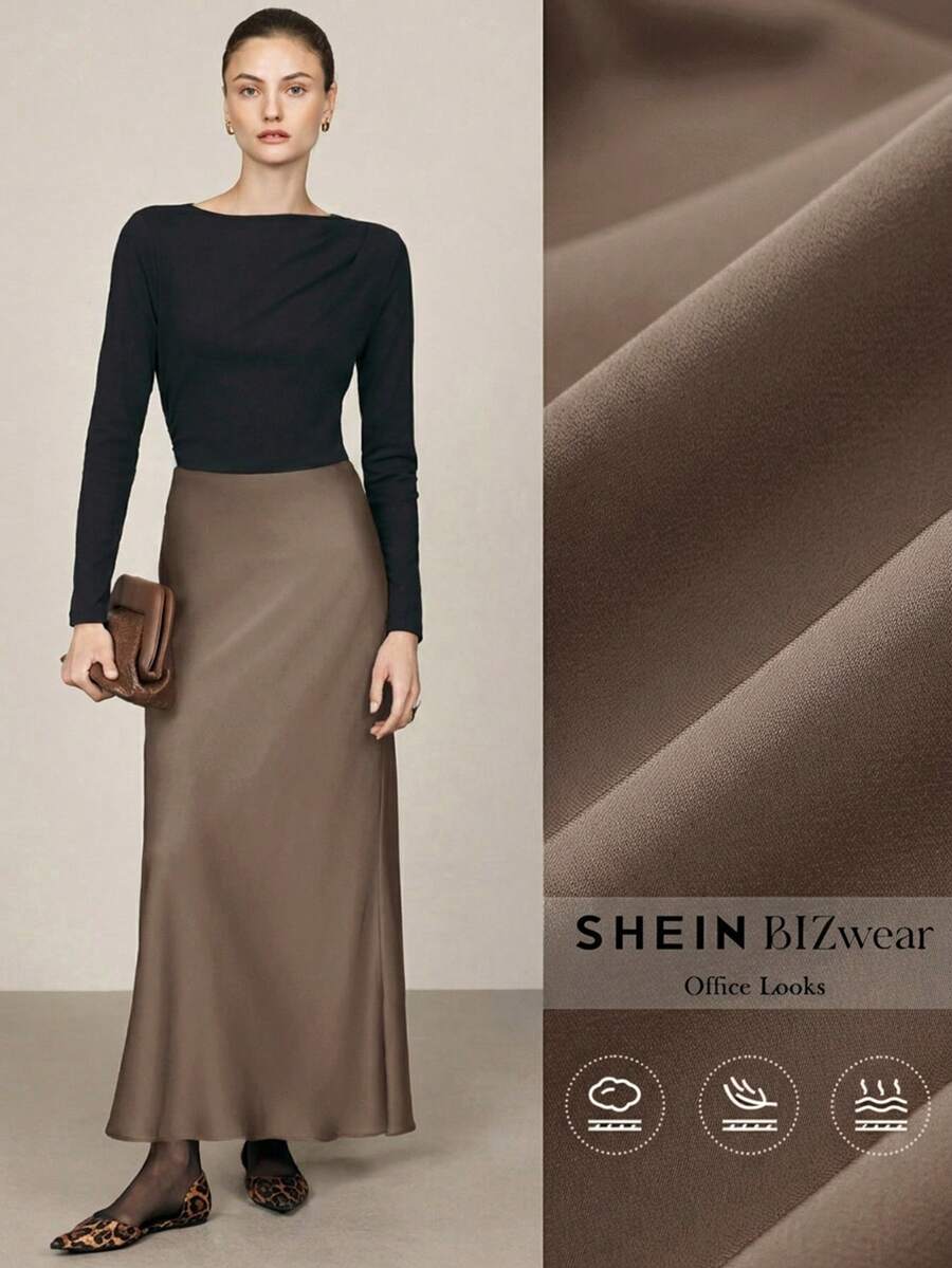 BizChic Rock Business Formal Urlaub Stil Lässig Dating Alltag Urlaub Party Hochzeitsgast Unabhängigkeitstag Abschluss Saison Musikfestival Schlank machend Elegant Vielseitig Sommer Pendeln Büro Ausflug Strand Treffen Soziales Feiertag Einkaufen Nachmittagstee Reisen Luxus Minimalistisch - Braun - Übersicht 1