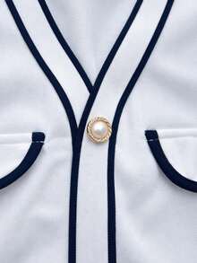 GlowEve Women's Summer Sporty Casual Contrast Color Webbing Multifunctional Fashion High-End Sports Set, 2 Pieces - White - View 6