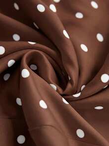 Aveloria Modichic Đầm dài nữ chấm bi cổ tròn, kiểu dáng tối giản, thích hợp cho tiệc tùng và đi chơi. - Cà phê - Xem 7