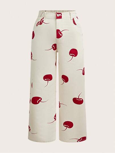 SHEIN Holidaya 大码女式休闲度假风牛仔裤