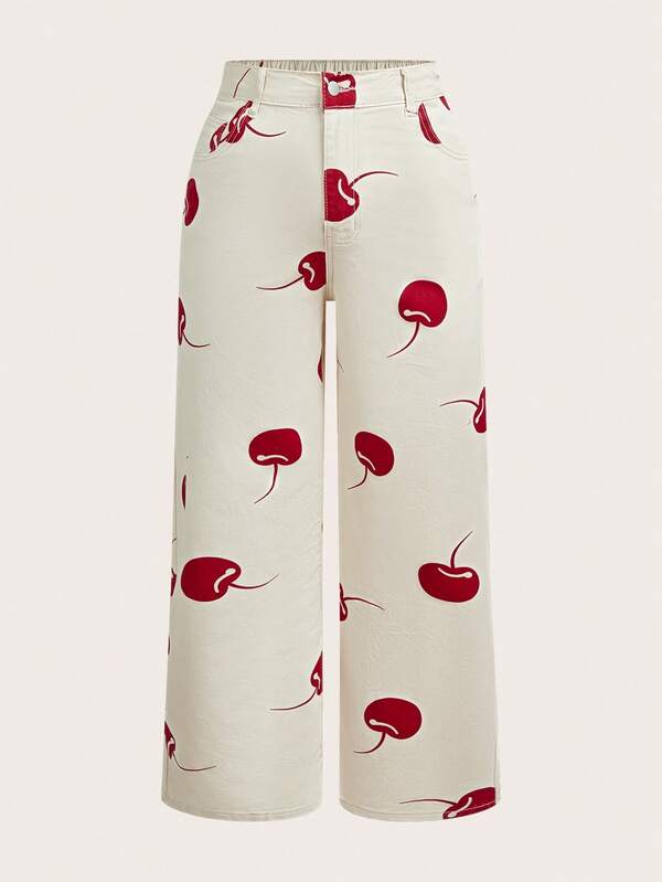 SHEIN Holidaya 大码女式休闲度假风牛仔裤