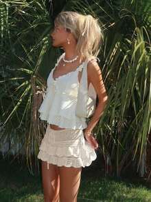 Sydney Algeri Women's Beach Style Skirt - Beige - View 3