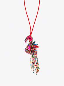 Viva Strut A Summer Island Style Handmade Beaded Bird Bag Pendant, Fresh Diamond-Encrusted Bird Pendant, Niche Holiday Accessories - bird - View 1