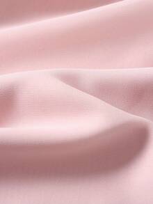 Franclia 女士优雅连衣裙、浪漫约会连衣裙、圆领连衣裙、长款连衣裙、薄纱连衣裙、粉色连衣裙、夏季连衣裙、夏季套装 - 淺粉色 - 查看 5